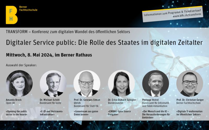 TRANSFORM Bern 2024, Keynote, “Opening the public sector to the future”, Bern