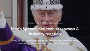 Business Cloud reports ‘King’s Speech: Key tech takeaways & industry reaction’