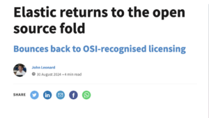 Computing reports Elastic returns to the open source fold