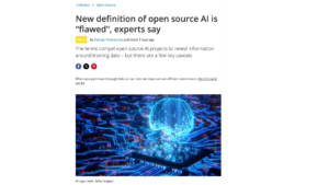 V9.0 of the Open Source AI Definition has met with criticism including from Amanda Brock