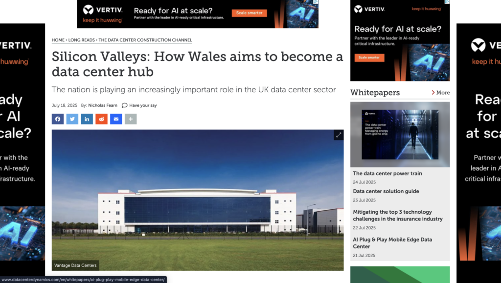Looking to Scotland and Wales as data centre hubs..