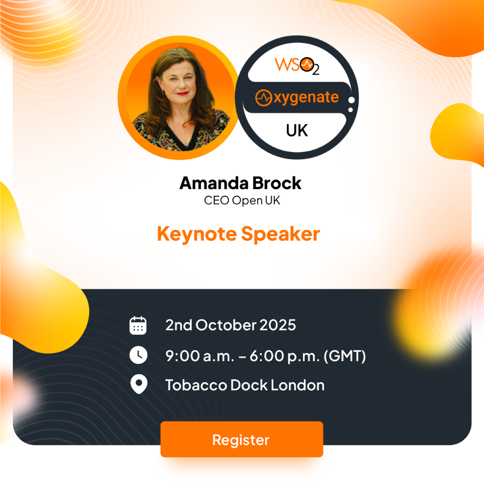 October 2, WSO2 Oxygenate UK, Keynote, London
