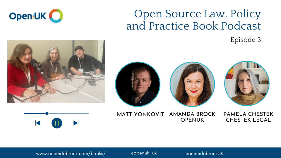 Open Source Law, Policy and Practice Book Podcast Episode 3