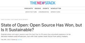 State of Open: Open Source Has Won, but Is It Sustainable?