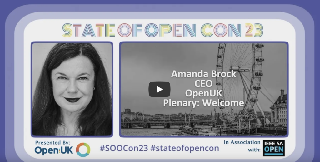 State of Open Con 2023, Plenary: Welcome, SOOCon23 Plenaries, London