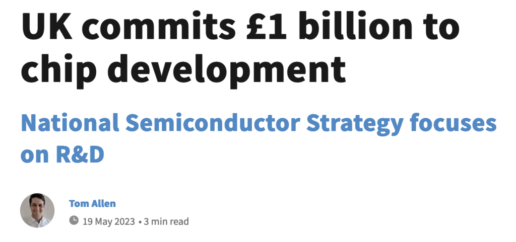 UK commits £1 billion to chip development