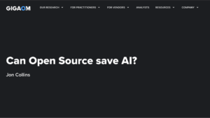 Gigaom reports Can Open Source save AI?