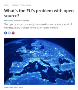 ITPro. reports What’s the EU’s problem with open source?